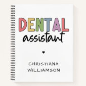 Individuelle Name Dental Assistant Geschenk Notizblock (Vorderseite)
