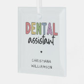 Individuelle Name Dental Assistant Geschenk Ornament Aus Glas (Vorderseite links)
