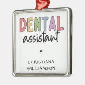 Individuelle Name Dental Assistant Geschenk Ornament Aus Metall (Links)
