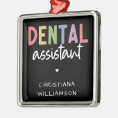 Individuelle Name Dental Assistant Geschenk Ornament Aus Metall (Links)