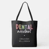 Individuelle Name Dental Assistant Geschenk  Tasche (Rückseite)