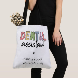 Individuelle Name Dental Assistant Geschenk Tasche