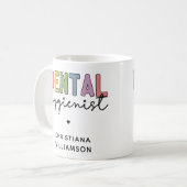 Individuelle Name Dental Hygienist RDH Geschenke Kaffeetasse (Vorderseite Links)