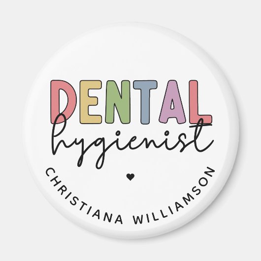 Individuelle Name Dental Hygienist RDH Geschenke Magnet (Vorne)