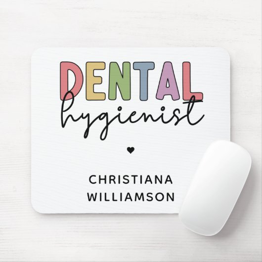 Individuelle Name Dental Hygienist RDH Geschenke Mousepad (Mit Mouse)
