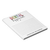 Individuelle Name Dental Hygienist RDH Geschenke Notizblock (angewinkelt)