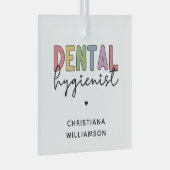 Individuelle Name Dental Hygienist RDH Geschenke Ornament Aus Glas (Vorderseite Rechts)