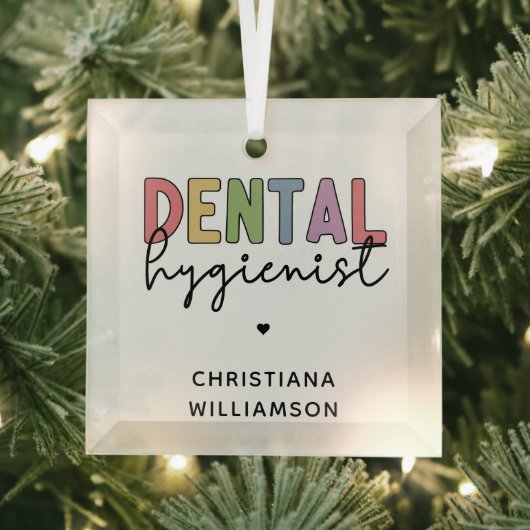 Individuelle Name Dental Hygienist RDH Geschenke Ornament Aus Glas (Insitu)