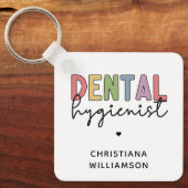 Individuelle Name Dental Hygienist RDH Geschenke Schlüsselanhänger (Vorderseite)