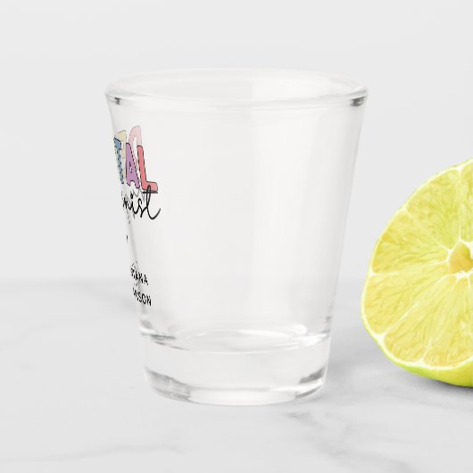 Individuelle Name Dental Hygienist RDH Geschenke Schnapsglas (Rechts)