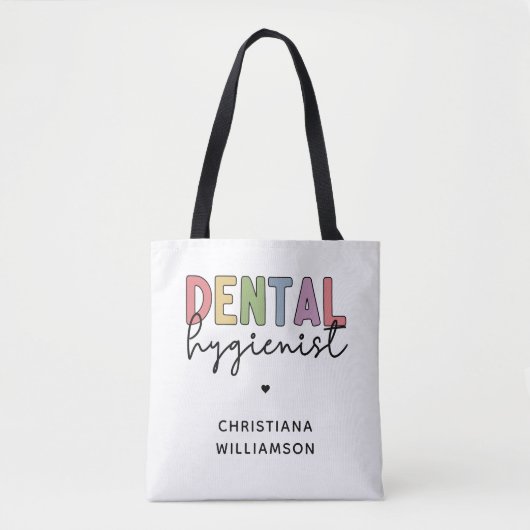 Individuelle Name Dental Hygienist RDH Geschenke Tasche (Vorderseite)