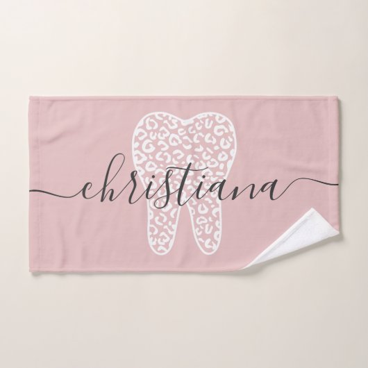 Individuelle Name Dental Leopard Druckkabine Handtuch (Handtuch)