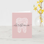 Individuelle Name Dental Leopard Druckkabine Karte (Gelbe Blume)