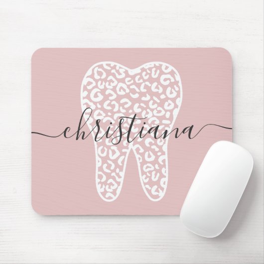 Individuelle Name Dental Leopard Druckkabine Mousepad (Mit Mouse)