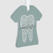 Individuelle Name Dental Leopard Druckzimmergesche Ornament (Vorderseite)