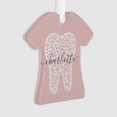 Individuelle Name Dental Leopard Druckzimmergesche Ornament (Vorderseite)