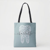 Individuelle Name Dental Leopard Druckzimmergesche Tasche (Vorderseite)