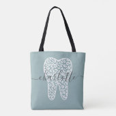 Individuelle Name Dental Leopard Druckzimmergesche Tasche (Rückseite)