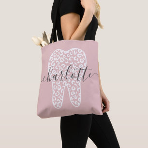 Individuelle Name Dental Leopard Druckzimmergesche Tasche