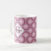 Individuelle Name der 20er Jahre Radiant Dusky Ros Kaffeetasse (Vorderseite Links)