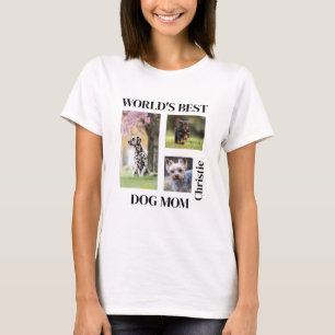 Individuelle Name der besten Hunde-Mama T-Shirt