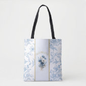 Individuelle Name der Blauen Blütenbibel Tasche (Vorderseite)