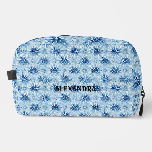 Individuelle Name der Blume mit blauer Gefärbte Kr Waschbeutel (Vorderseite)