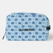 Individuelle Name der Blume mit blauer Gefärbte Kr Waschbeutel (Rückseite)