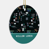 Individuelle Name der Computerplatine Keramik Ornament (Rechts)