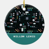 Individuelle Name der Computerplatine Keramik Ornament (Hinten)