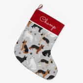 Individuelle Name der deutschen Schäferknochen und Großer Weihnachtsstrumpf (Vorderansicht (hängend))