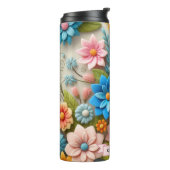 Individuelle Name der farbenfrohen Spring 3D Felt Thermosbecher (Nach links gedreht)