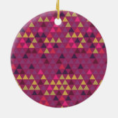 Individuelle Name der farbigen Dreiecke Keramik Ornament (Hinten)