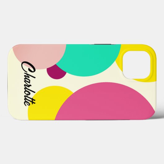 Individuelle Name der farbigen Kreise Case-Mate iPhone Hülle (Rückseite (Horizontal))