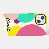 Individuelle Name der farbigen Kreise iPhone Hülle (Rückseite (Horizontal))