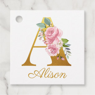Individuelle Name der floralen Monogramm-Initial-b Geschenkanhänger