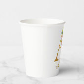 Individuelle Name der floralen Monogramm-Initial-b Pappbecher (Rechts)