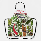 Individuelle Name der Gewürzmuster Schürze (Vorderseite)