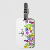 Individuelle Name der hübschen Wildblumen und Mono Gepäckanhänger (Vorderseite Vertikal)