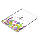 Individuelle Name der hübschen Wildblumen und Mono Notizblock (Linke Seite)