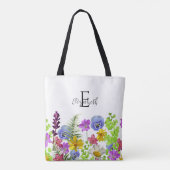 Individuelle Name der hübschen Wildblumen und Mono Tasche (Rückseite)