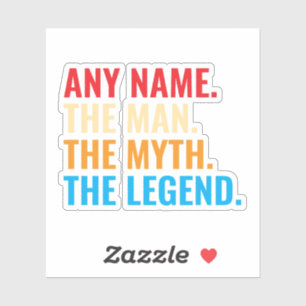 Individuelle Name der Mann, der Mythos, die Legend Aufkleber