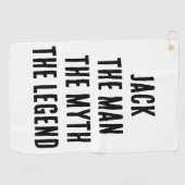 Individuelle Name der Mann, der Mythos, die Legend Golfhandtuch (Horizontal)