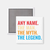 Individuelle Name der Mann, der Mythos, die Legend Magnet (Vorderseite/Rückseite)