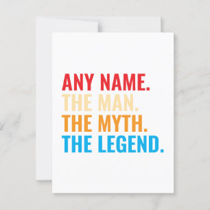 Individuelle Name der Mann, der Mythos, die Legend Postkarte