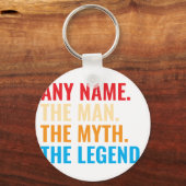 Individuelle Name der Mann, der Mythos, die Legend Schlüsselanhänger (Rückseite)
