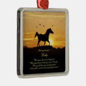 Individuelle Name der PferdeMemorial Ornament Aus Metall (Rechts)
