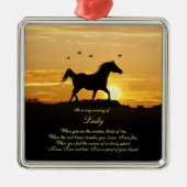 Individuelle Name der PferdeMemorial Ornament Aus Metall (Vorne)