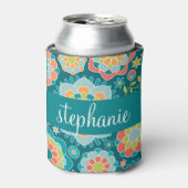 Individuelle Name der Sommerblumenmuster Dosenkühler (Kanne Vorderseite)