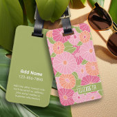 Individuelle Name der Sommerblumenmuster Gepäckanhänger